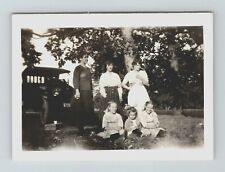 wd3 Original Photo 1930's ? Kids / Antique car 579a picture