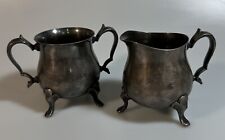 Vintage Towle Electroplate Silver Sugar + Creamer Set 4126 & 4127 picture