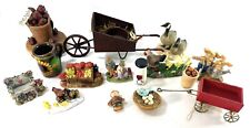 Vintage Farmhouse Figurine Lot Of 15 Country Figurines Resin/Ceramic/Metal picture