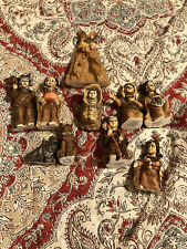 Vintage Native American Indian Pan Orama 10 Piece Nativity Scene Set picture