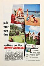 North Carolina Variety Vacation Vintage 1959 Print Ad 9 7/8 x 6 1/2 picture