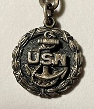 Vintage Sterling Silver United States Navy Charm Bracelet picture