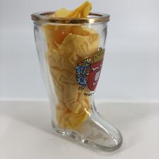 Wesel am Rhein Germany Boot Shaped Shot Glass, Gold Trim, German Coat of Arms picture