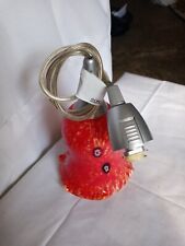 Vintage Red On White Blown Glass Pendant Light, Possibly Murano? picture
