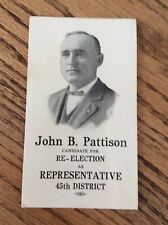 1920 John B Pattison Candidate Re-Election Rep 45Th District St Cloud Minnesota picture