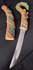 Dragon Dagger Knife Decorative Chinese Fantasy Sword Blade w/ Sheath 15.5” picture