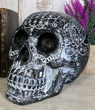 Ebros Dark Haitian Ancient Voodoo Love Spells Talisman Tattoo Skull Statue 8.5