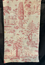 Antique 1820 French Toile Fabric picture