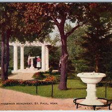 c1910s St. Paul, MN Mannheimer Monument Fountain Park Victorian V.O. Hammon A217 picture