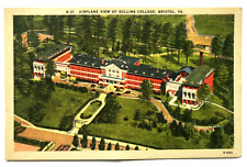 Airplane View of Sullins College, Bristol Virginia Birds Eye Aerial VTG Postcard picture