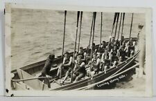 Coming Alongside RPPC Oar Powered Boat Rowing Training Race c1920s Postcard N9 picture