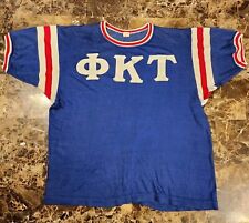 VTG PHI KAPPA TAU 1950'S Fraternity T Shirt LARGE USA MADE RUSSELL SOUTHERN CO. picture