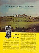 The National Cowboy Hall of Fame Boots and a Painting Short Vtg Print Article picture