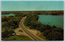 Postcard Irish Hills Tower Michigan Mi Ariel View Cars Vintage picture
