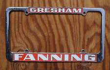 Vintage GRESHAM Oregon License Plate DEALER FRAME - FANNING CHEVROLET picture