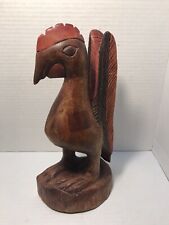 RARE Wooden Hand Carved Bird Folk Art Chicken OOAK 🐔 picture