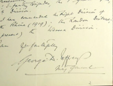 General George Jeffreys, 1st Baron Jeffreys (1878-1960) Signed 1930 letter picture