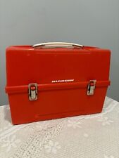 Vintage Thermos Red Plastic Dome Workers Lunch Box - Rare Smaller Size  picture