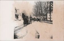 Winter Street Scene 1906 Williamsville Vermont RPPC Kodak Postcard picture
