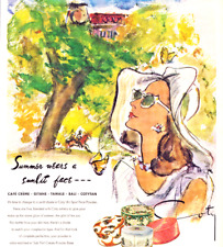 1947 Coty Air-Spun Face Powder Vtg Magazine Print Ad READ picture