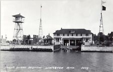 Livingston Michigan Coast Guard Station MI Unused LL Cook RPPC Postcard E84 picture