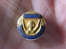 Vintage 10K  Gold & Enamel SOROPTIMIST INTERNATIONAL Women's Service Pin picture