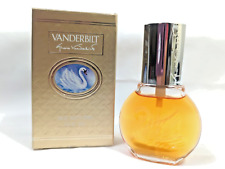 Vtg 1987 Rare Gold Box Vanderbilt Gloria Vanderbilt Perfume 1 Oz 90% Swan Bottle picture
