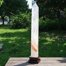 53.24LB Natural Clear Quartz Obelisk large Crystal Tower Point Reiki Wand Energy picture