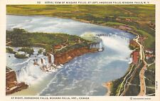 D2056 Aerial View of Niagara Falls, NY - 1934 Teich Linen Postcard No. 4A-H1111 picture