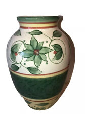 Vintage Porcelain Handpainted Pfaltzgraff Green Flower Vase picture