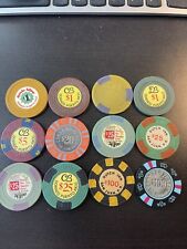 (12) Puerto Rico Casino Chips Vintage Chips $1 $5 $20 $25 $100 picture