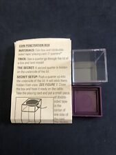 Coin Penetration Box Magic Trick New - Vintage With Instructions  picture