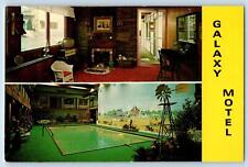 c1950's Galaxy Motel Resort Multiview Swimming Pool Rochester Minnesota Postcard picture
