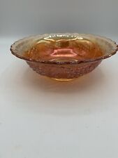 VINTAGE IMPERIAL MARIGOLD CARNIVAL GLASS BOWL GRAPE PATTERN picture