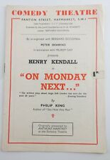 1949 On Monday Next Comedy Theatre Henry Kendal, Cyril Chamberlain Robert Dean picture