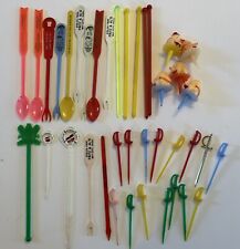 VINTAGE COCKTAIL STIRRERS AND HORS D'OEUVRE PICKS picture