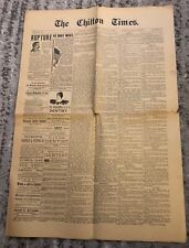 Antique Newspaper Section August 1, 1903 Chilton Times Vintage Original picture
