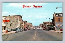 Burns OR-Oregon, Scenic View Of Town Area, Antique, Vintage Postcard picture
