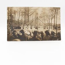 RPPC May Pole Day- Ladies Winding a May Pole Real Photo Post Card  1904 - 1918 picture