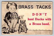 c1911  Don't Hunt Ducks With A Brass Band Dope Jar ANTIQUE Postcard picture