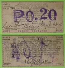 1942 Philippines ~ Ilocos Norte 20 Centavos ~ WWII Emergency Note ~ ILC-123 /96R picture
