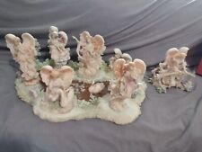 Roman 1998 Seraphim Classics Heavenly Reflections Pond Display + Seven Figurines picture