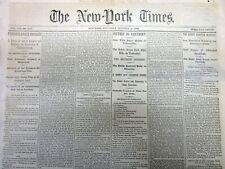 1862 NY TIMES CIVIL WAR newspaper CONFEDERATE JEB STUART CHAMBERSBURG PA RAID picture