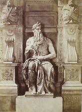Antique Albumen Photograph Michelangelo Moses and The Acropolis Athens picture