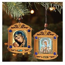 Christmas Ornaments Madonna and Child Virgin Mary Baby Jesus Extreme Humility picture