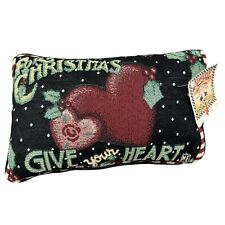 At Home Mary Engelbreit FOR CHRISTMAS GIVE YOUR HEART Small Decorative Pillow picture