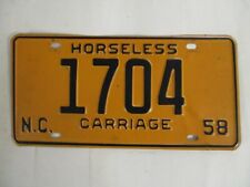 1958  North Carolina ANTIQUE AUTO  License Plate Tag  picture