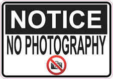 5x3.5 Notice No Photography Sticker Vinyl Wall Sign Stickers Business Door Signs picture