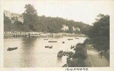 RPPC Postcard UK Richmond Bridge Thames River C-1910 23-3256 picture