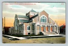 Indianapolis IN Indiana, First Presbyterian Church Vintage Souvenir Postcard picture